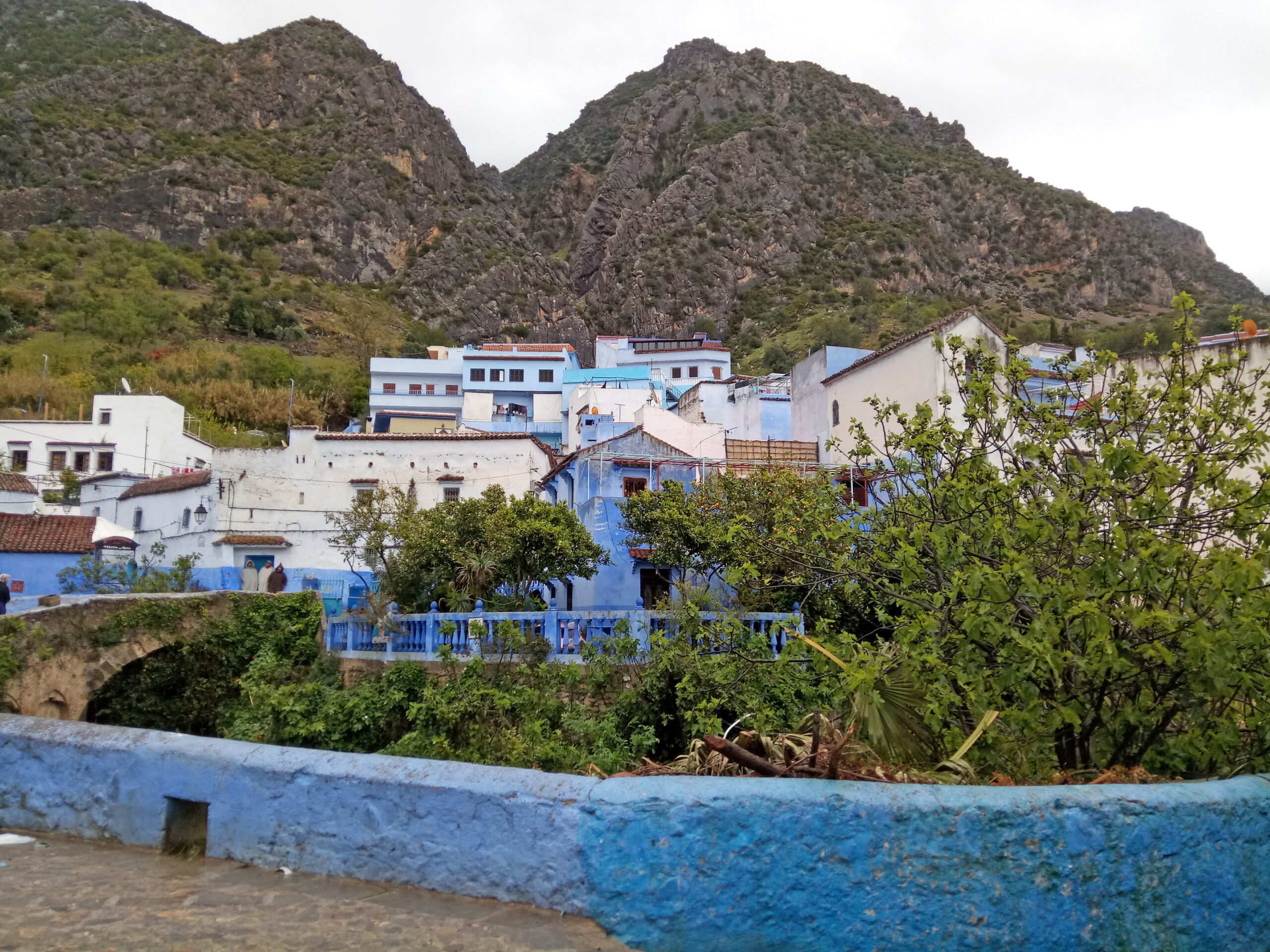 Chefchaouen with the Rif Mountains in the background